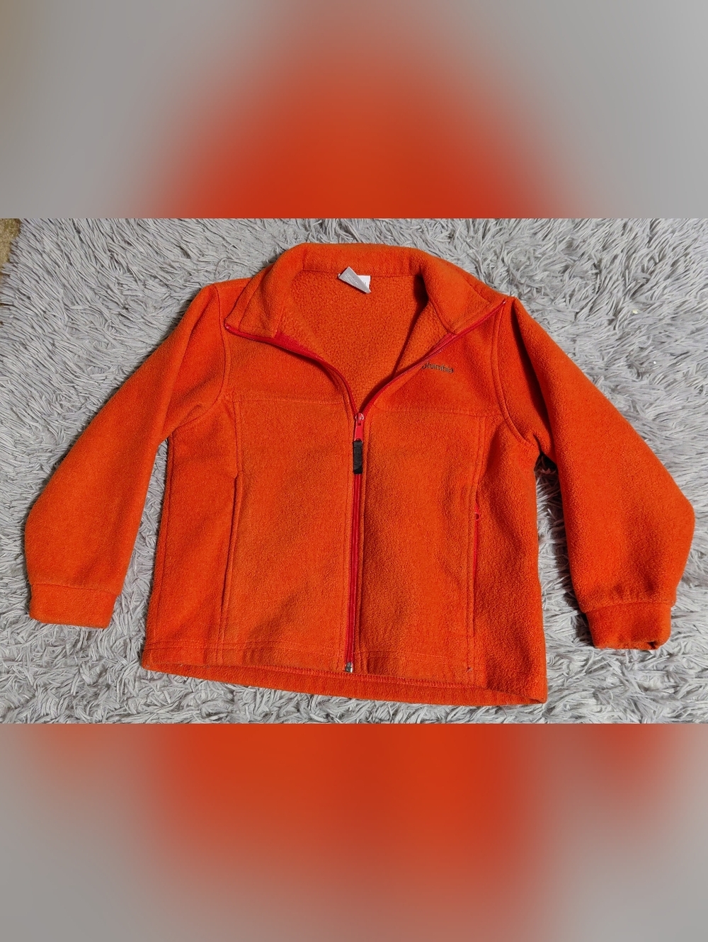 Columbia Orange Fleece Jacket Child's Size 8